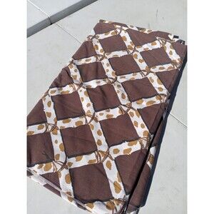 Utica Stevens Brown Lattice Full-size Flat Sheet Retro Abstract  81 X 104